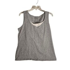 Danskin Now Active Tank Top Women's XXL Grey V-Neck Sleeveless Athleisure S‎